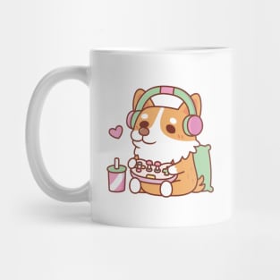 Cute Corgi Gamer Playing Video Game Mug